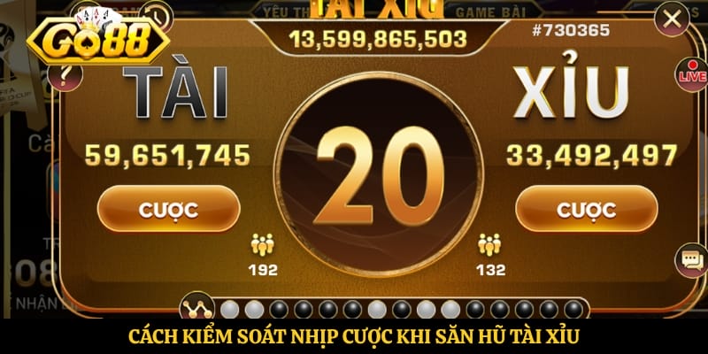 Cách kiểm soát nhịp cược khi săn hũ tài xỉu