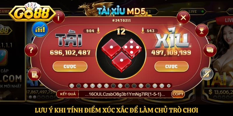 Lưu ý khi tính điểm xúc xắc để làm chủ trò chơi