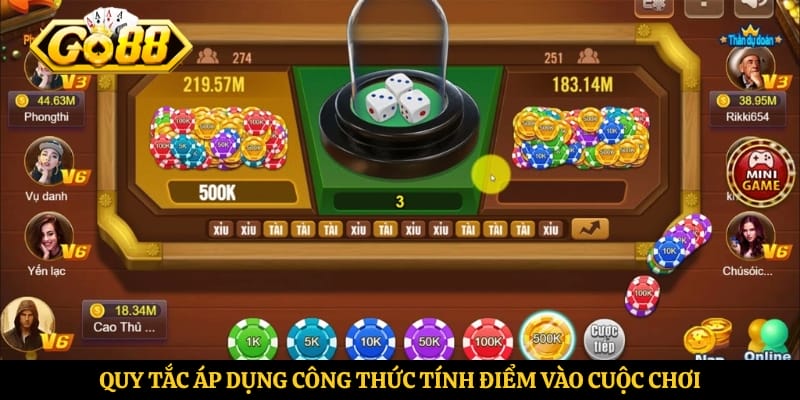 Quy tắc áp dụng công thức tính điểm vào cuộc chơi
